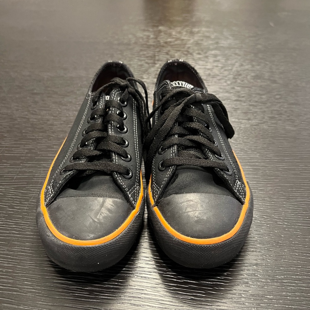 Harley-Davidson Black Sneakers with Orange Trim